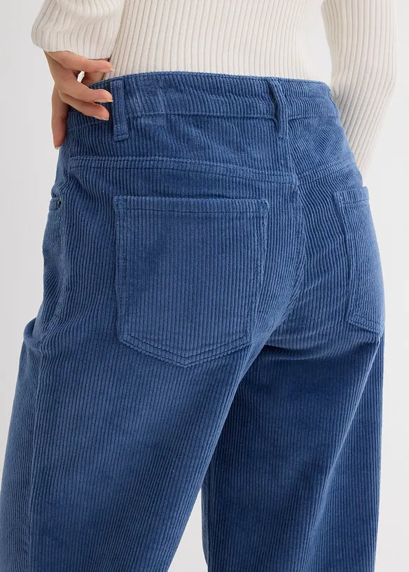 Pantaloni in velluto di misto cotone elasticizzato, bonprix