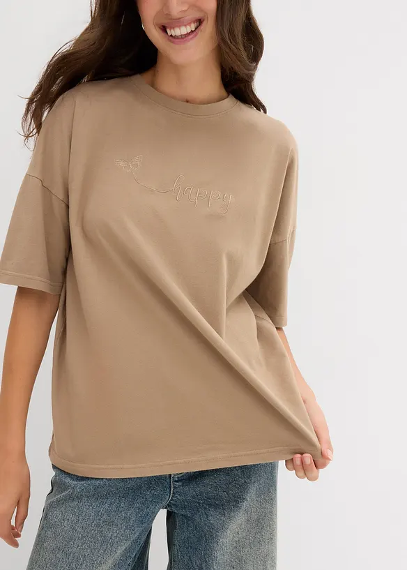 T-shirt oversize in puro cotone biologico, bonprix