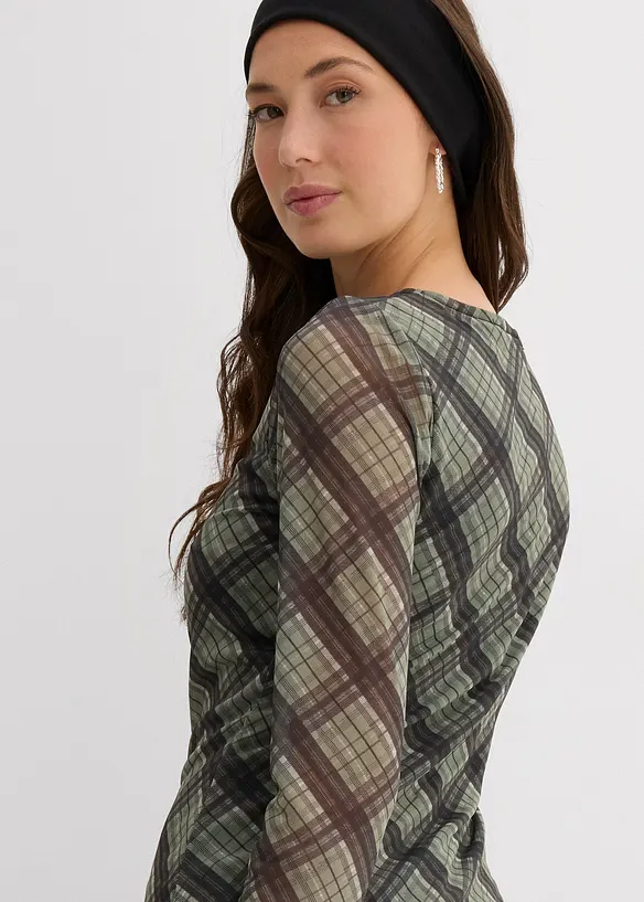 Maglia a maniche lunghe in mesh fine, bonprix