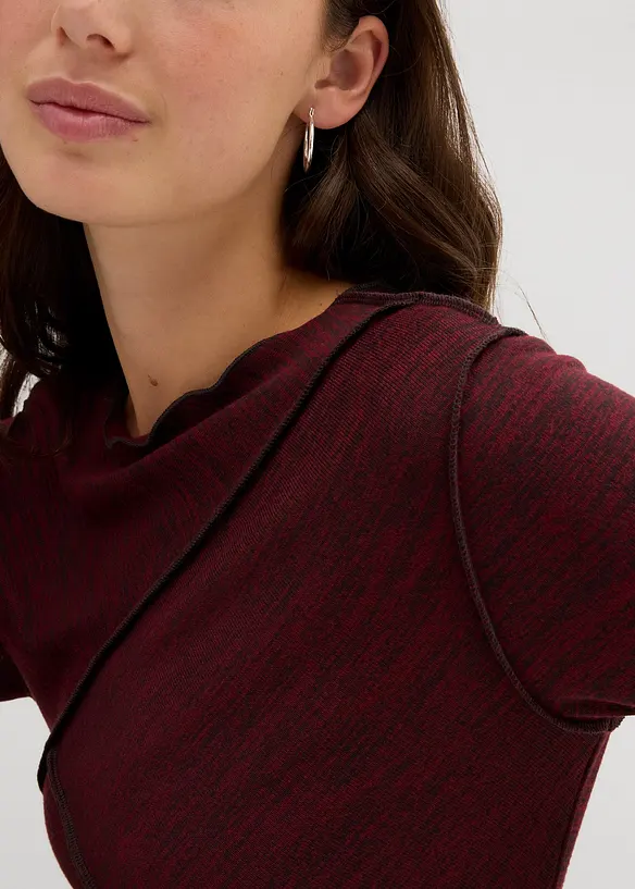 Maglia a maniche lunghe in soffice misto viscosa, bonprix