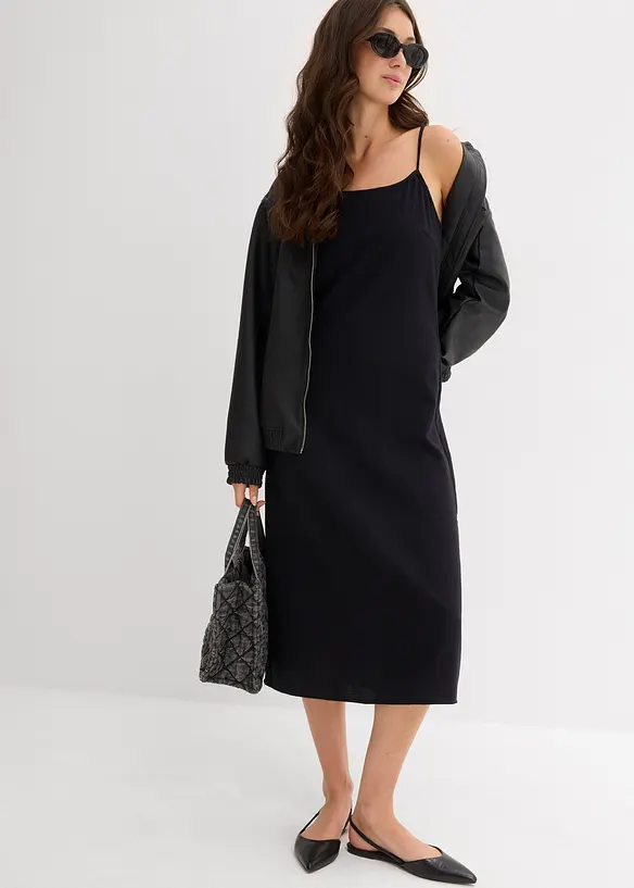 Abito con spalline in flanella di puro cotone, bonprix