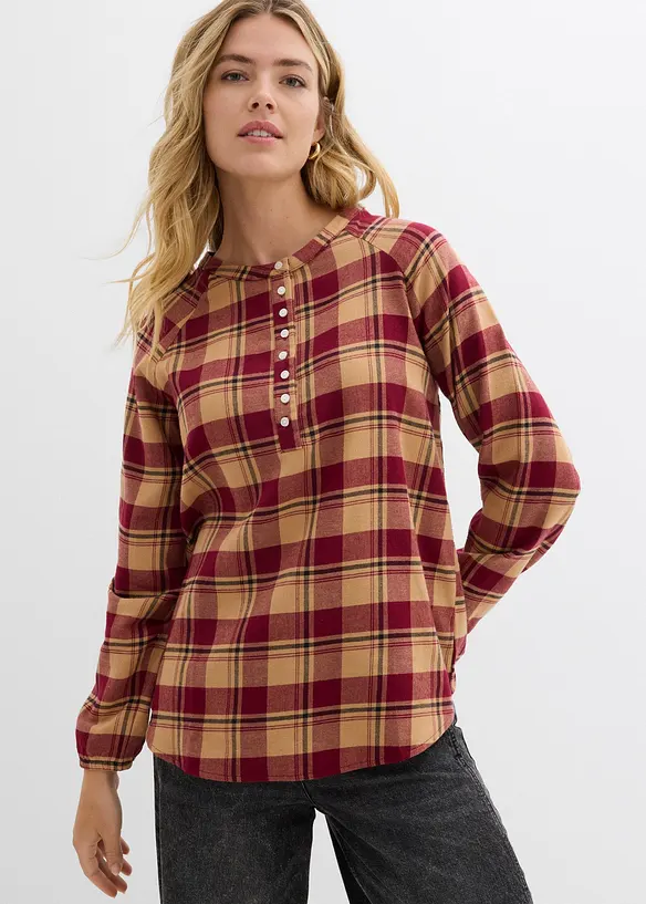 Blusa in flanella, bonprix