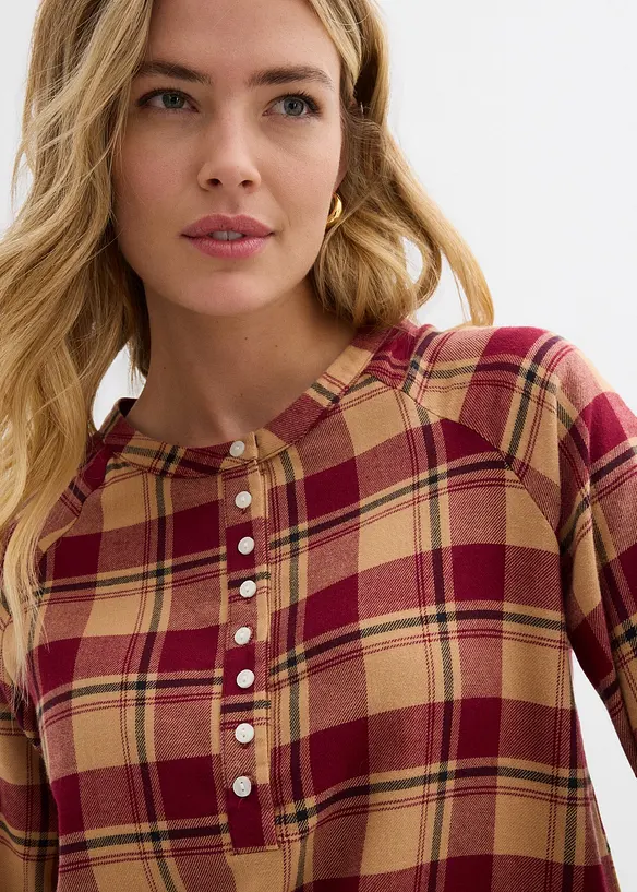 Blusa in flanella, bonprix