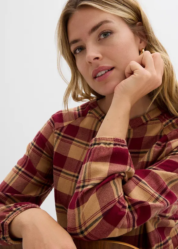 Blusa in flanella, bonprix