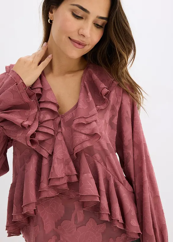 Blusa di chiffon leggermente trasparente, bonprix