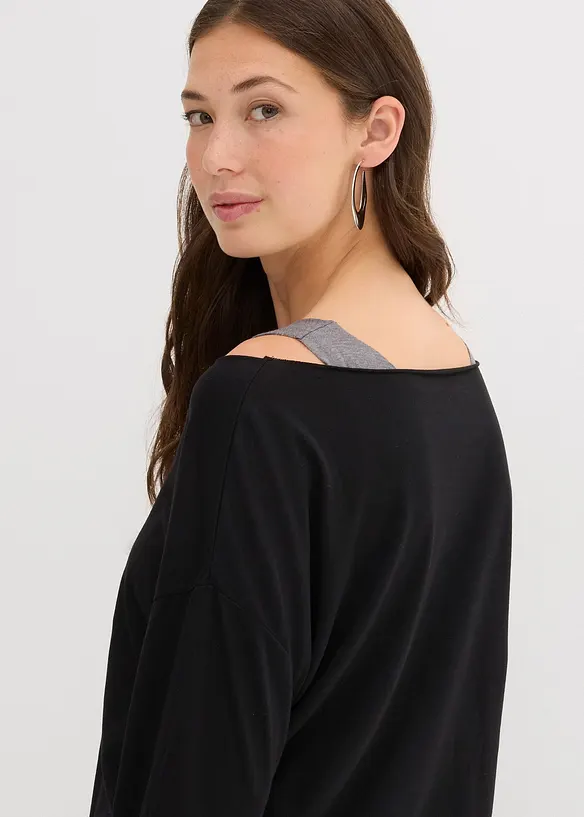 Top e maglia a maniche lunghe in jersey (set 2 pezzi), bonprix