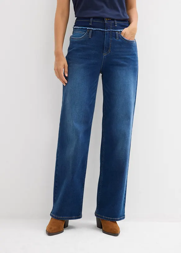 Jeans straight, vita alta, bonprix