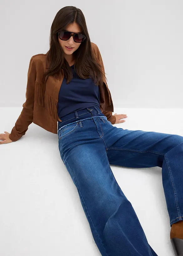 Jeans straight, vita alta, bonprix