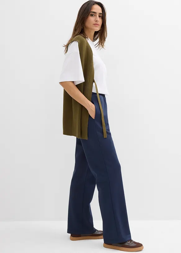 Pantaloni da jogging in tessuto effetto neoprene, bonprix
