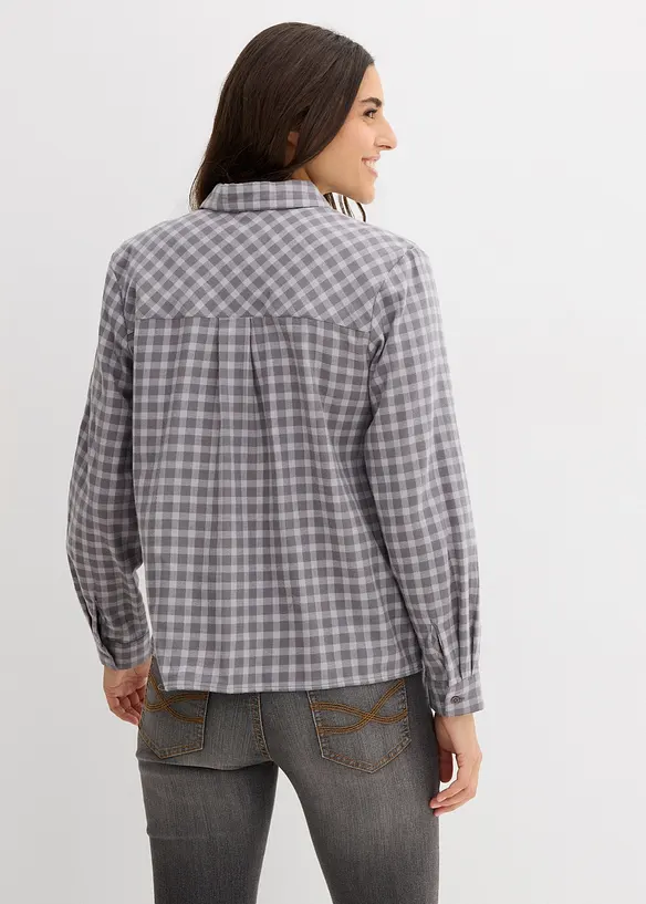 Camicia a quadri in puro cotone, bonprix