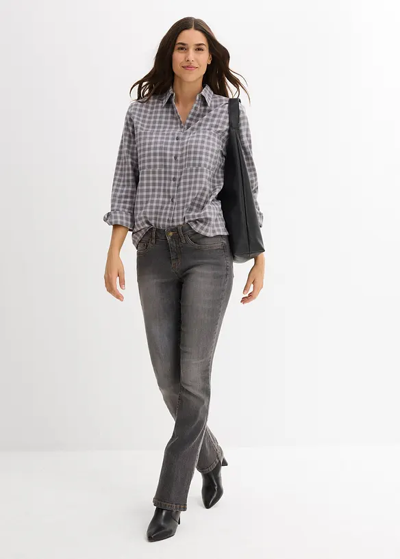 Camicia a quadri in puro cotone, bonprix