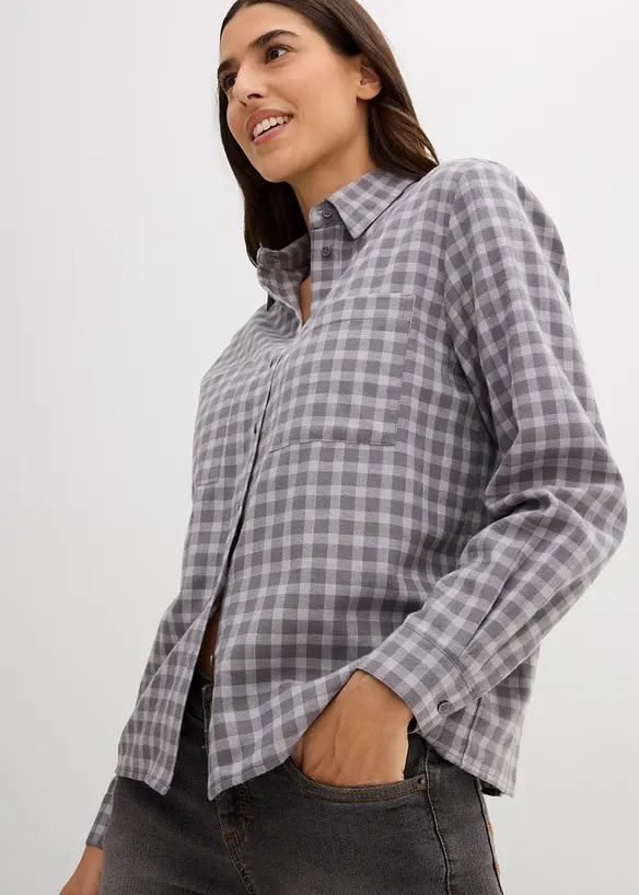 Camicia a quadri in puro cotone, bonprix