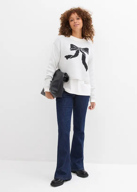 Maglione con fiocco, bonprix