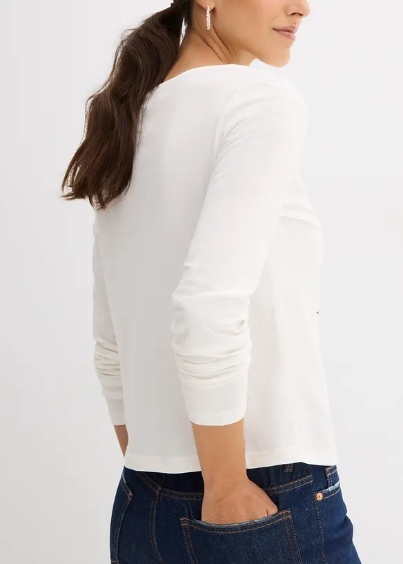 Maglia a maniche lunghe in puro cotone, bonprix