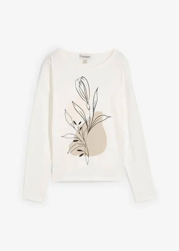 Maglia a maniche lunghe in puro cotone, bonprix