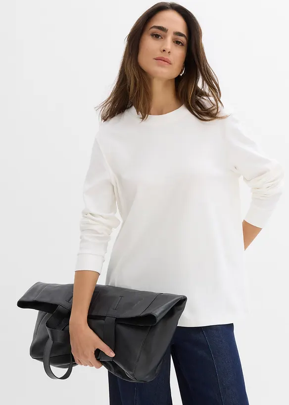 Maglia a maniche lunghe in puro cotone biologico, bonprix