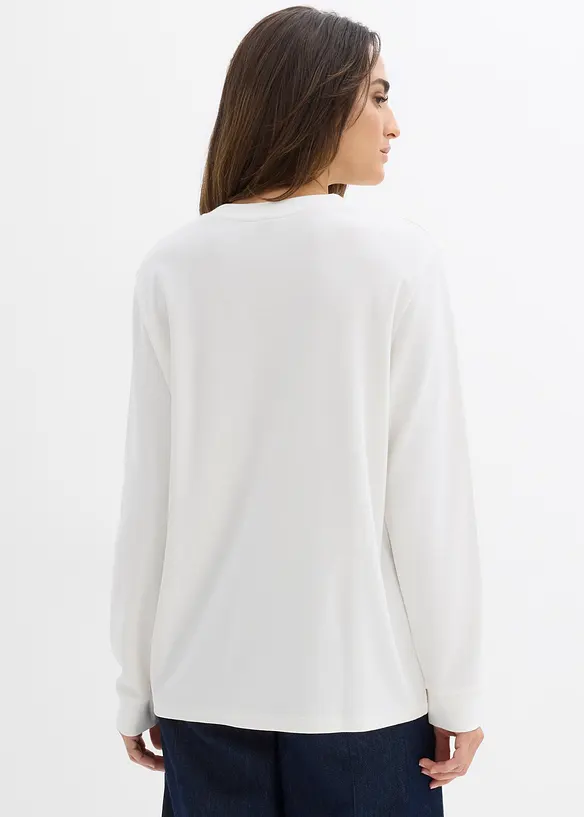 Maglia a maniche lunghe in puro cotone biologico, bonprix
