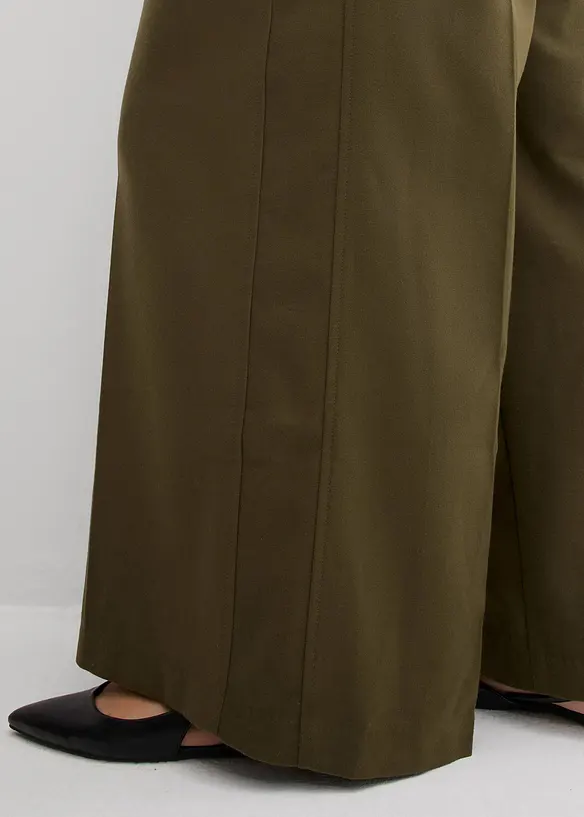 Pantaloni con fibbie ai lati in misto viscosa, bonprix