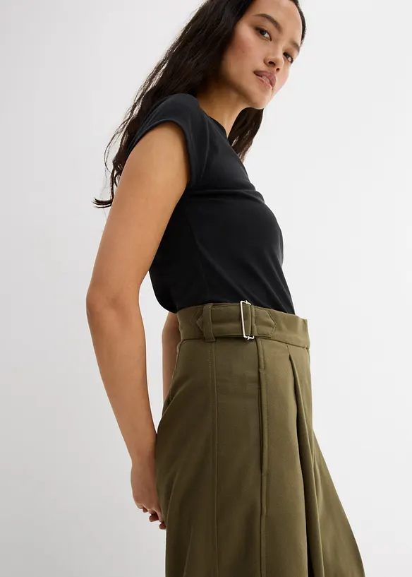 Pantaloni con fibbie ai lati in misto viscosa, bonprix