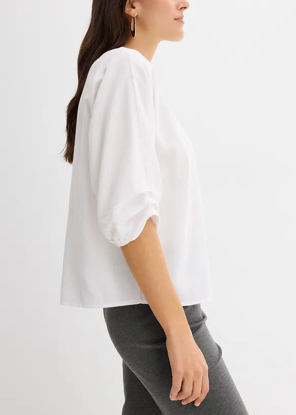 Blusa loose fit in puro cotone, bonprix