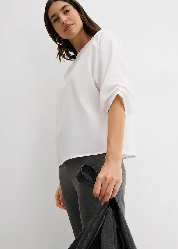 Blusa loose fit in puro cotone, bonprix