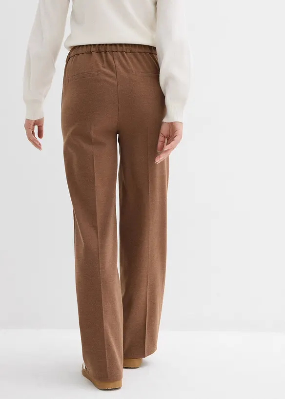 Pantaloni larghi in simil lana, bonprix