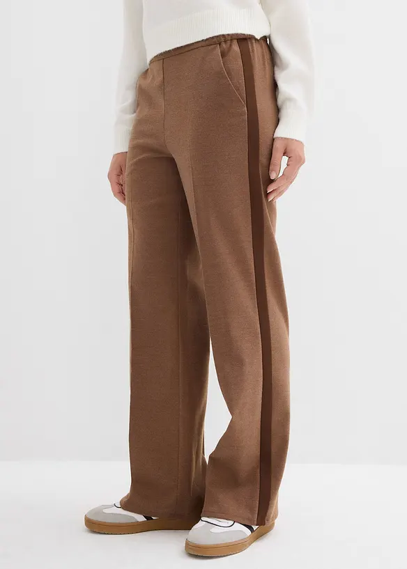 Pantaloni larghi in simil lana, bonprix
