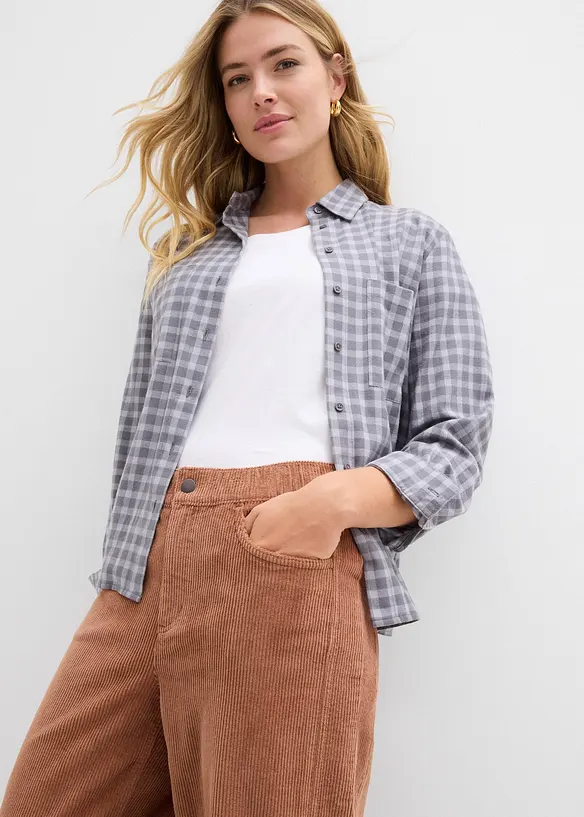 Pantaloni modello barrel in velluto a coste, bonprix