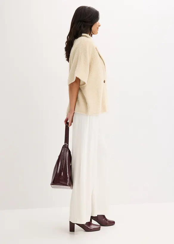 Cardigan in filato effetto piuma, bonprix