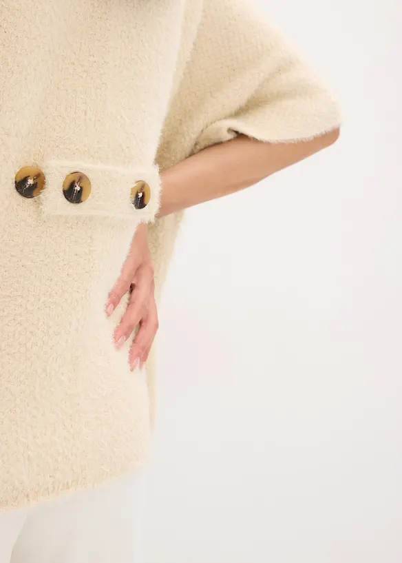 Cardigan in filato effetto piuma, bonprix