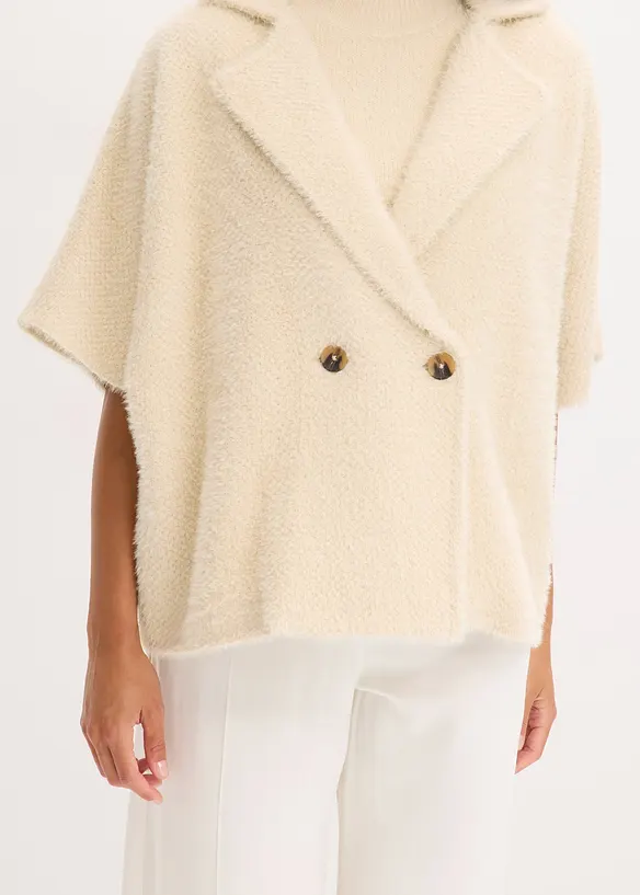 Cardigan in filato effetto piuma, bonprix