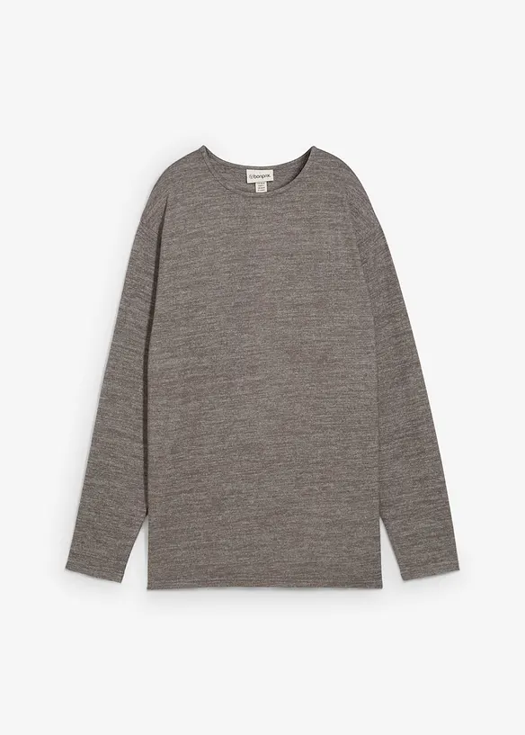 Felpa lunga effetto maglia, bonprix