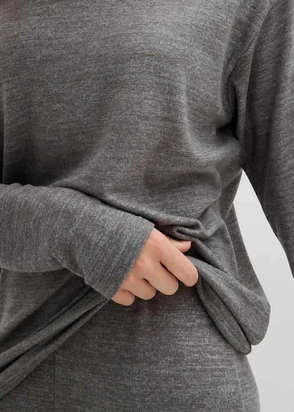 Felpa lunga effetto maglia, bonprix