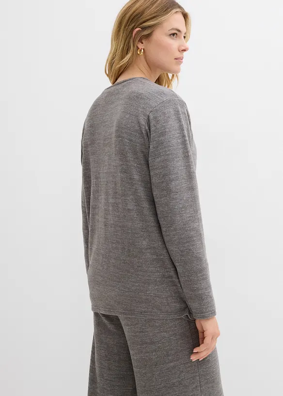 Cardigan incrociato effetto maglia, bonprix