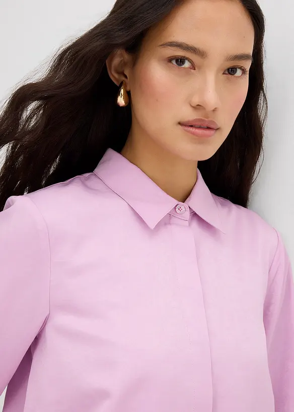 Blusa in satin di misto viscosa, bonprix