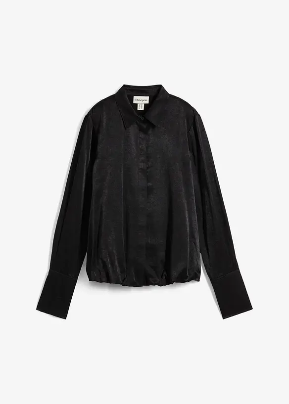 Blusa in satin di misto viscosa, bonprix