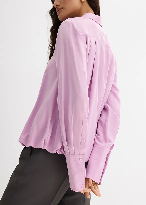 Blusa in satin di misto viscosa, bonprix