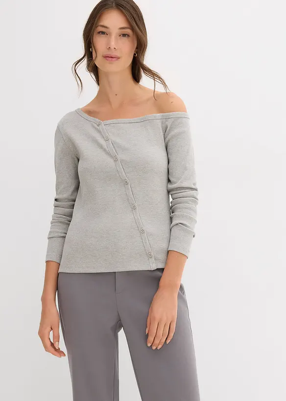 Maglia a costine a maniche lunghe, bonprix