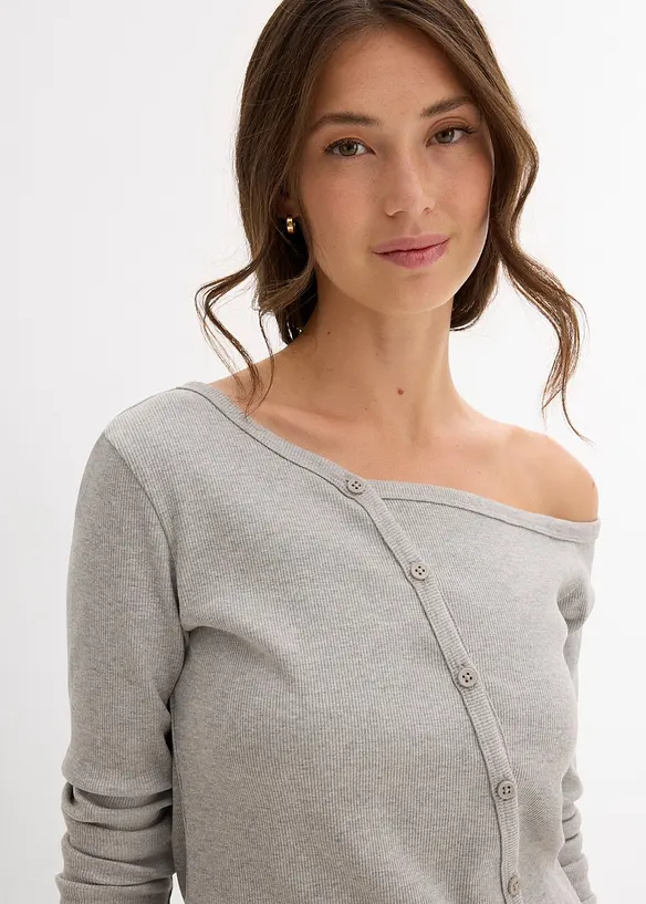 Maglia a costine a maniche lunghe, bonprix