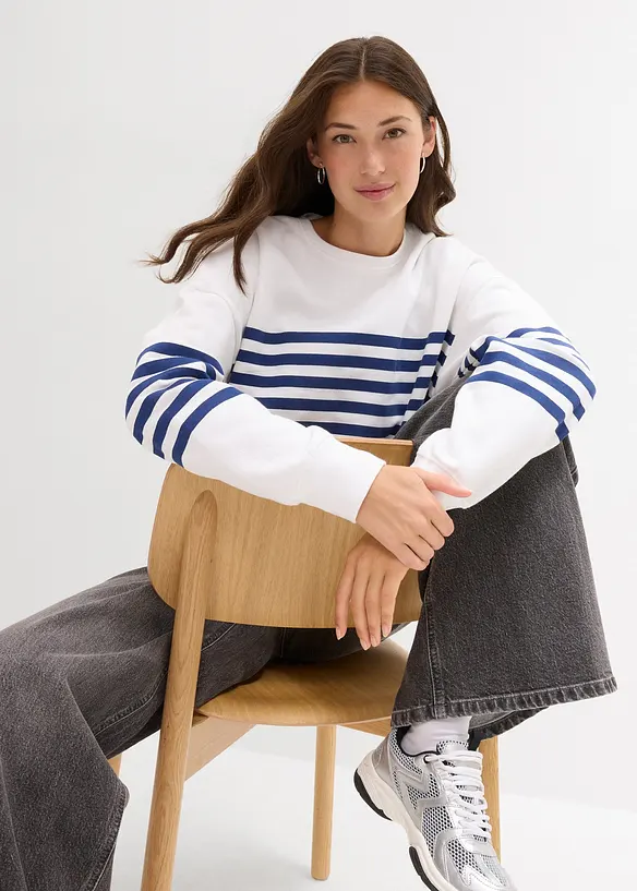 Felpa oversize in puro cotone, bonprix