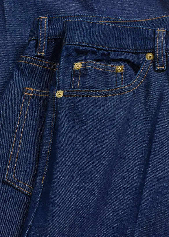 Jeans wide leg, vita media, bonprix
