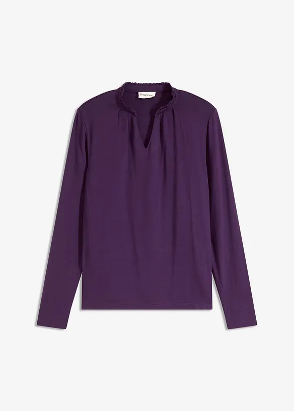 Maglia con colletto dritto, bonprix