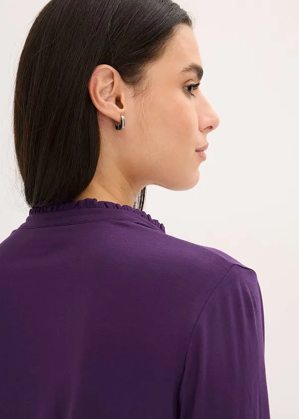 Maglia con colletto dritto, bonprix