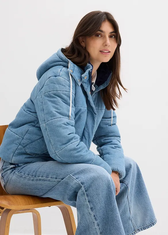 Giacca trapuntata in denim, bonprix