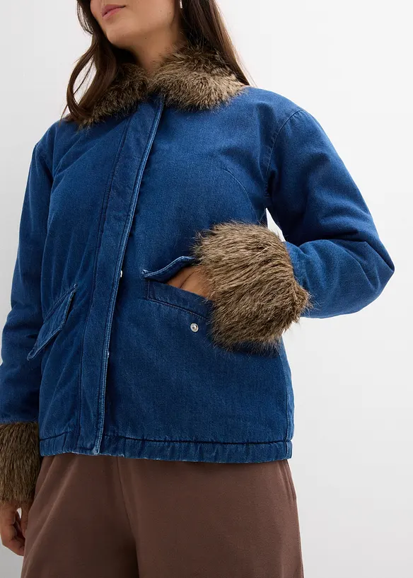 Giacca di jeans leggermente imbottita, bonprix