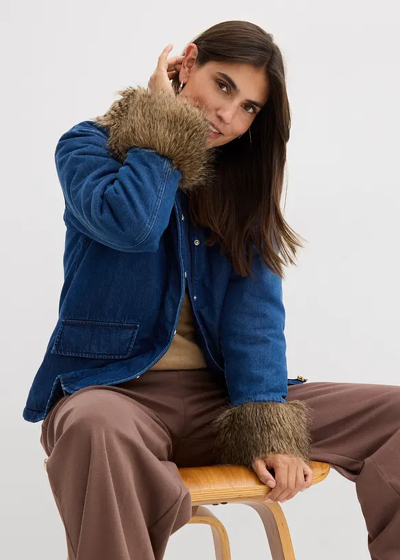 Giacca di jeans leggermente imbottita, bonprix