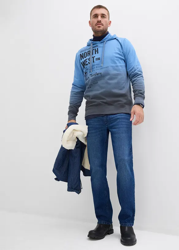 Felpa con cappuccio in puro cotone, bonprix
