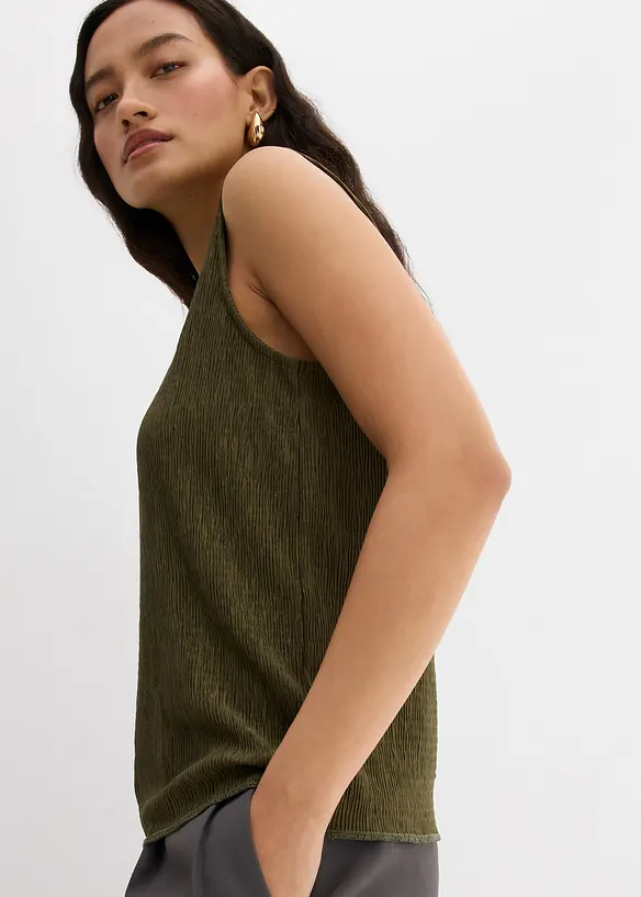 Top in crinkle operato, bonprix