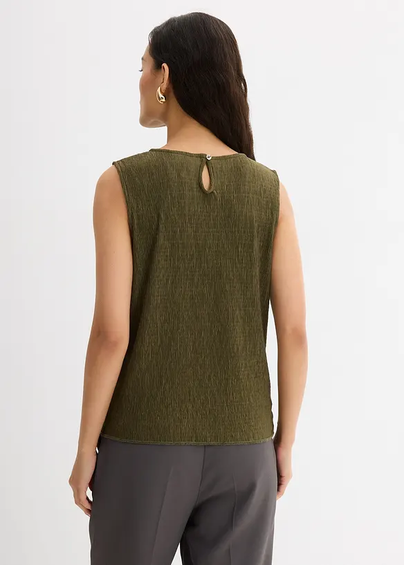 Top in crinkle operato, bonprix