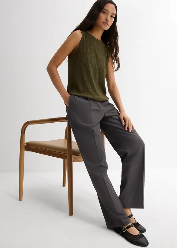 Top in crinkle operato, bonprix